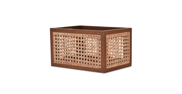 Buy cane work storage baskets online - Lap & Dado furniture studio - Derby rattan and wood storage baskets, display baskets for home decor