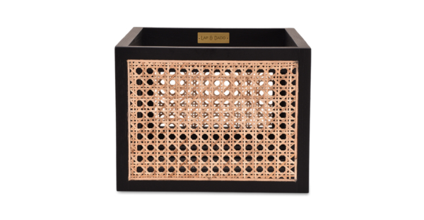 Buy cane work storage baskets online - Lap & Dado furniture studio - Suri rattan and wood storage baskets, display baskets for home decor