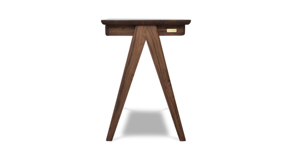 Buy wood study table online - Lap and Dado furniture, contemporary mid-century modern design Lyon Desk teak wood study table for study room or office - Pierre Jeanneret Chandigarh Chair