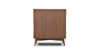 Buy wood and rattan furniture online - Buy Bar cabinet online crafted with quality materials - Lap & Dado furniture, contemporary mid-century modern design, Wells canework bar cabinet in teak veneer with solid teak wood legs for your living or dining room