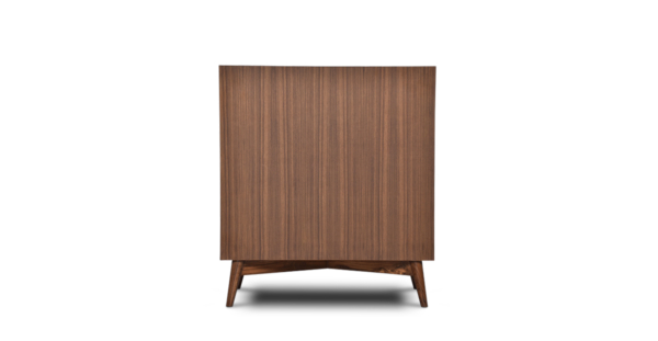 Buy wood furniture online - Buy Bar cabinet online crafted with quality materials - Lap & Dado furniture, contemporary mid-century modern design, Wells bar cabinet in teak veneer with solid teak wood legs for your living or dining room